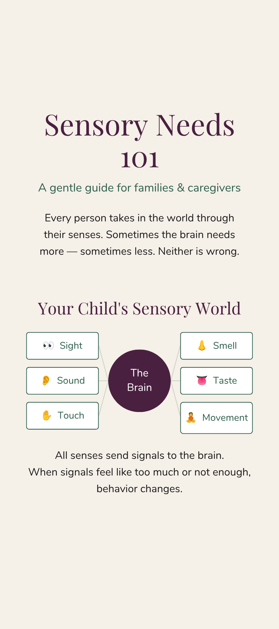 Understanding What Their Senses Are Telling You